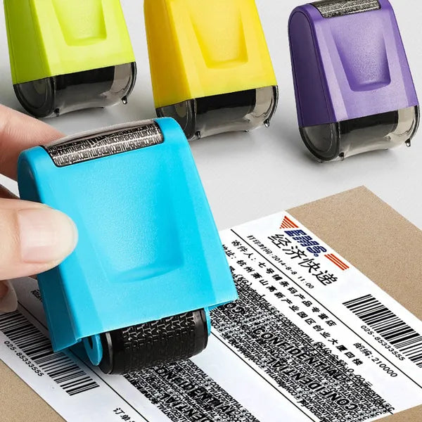 1pc Roller Identity Theft Protection Stamp For ID Privacy Confidential Data Guard Rolling Stamps Reusable