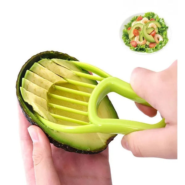3 In 1 Avocado Slicer Shea Corer Fruit Peeler Cutter Pulp Separator