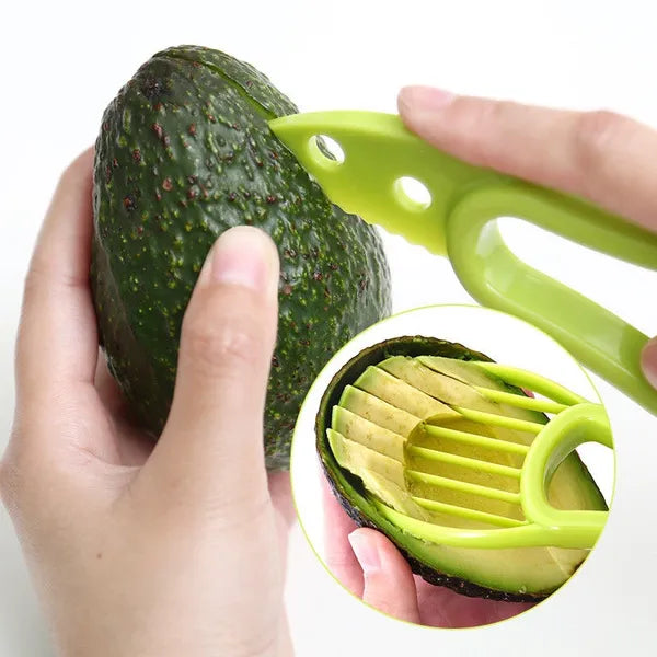 3 In 1 Avocado Slicer Shea Corer Fruit Peeler Cutter Pulp Separator